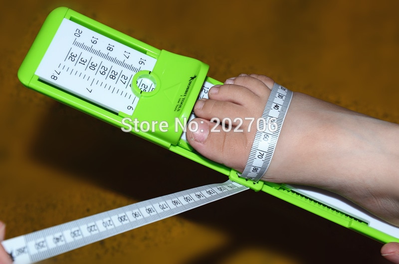 Småbørns babyfod målemåler spædbørn pasform skomål værktøj sizer skostørrelse lommeregner 0-20cm