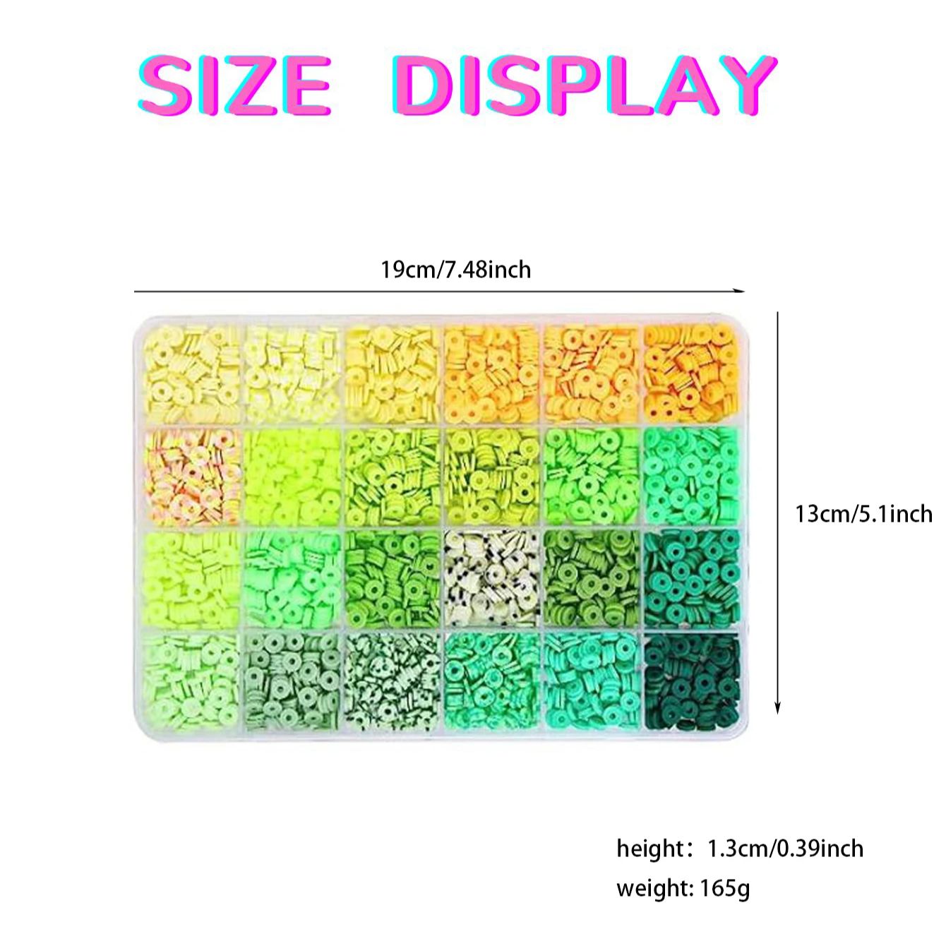 El kit para hacer pulseras de cuentas de arcilla de 2400 piezas incluye cuentas sueltas y hilo para manualidades de joyería DIY para niñas