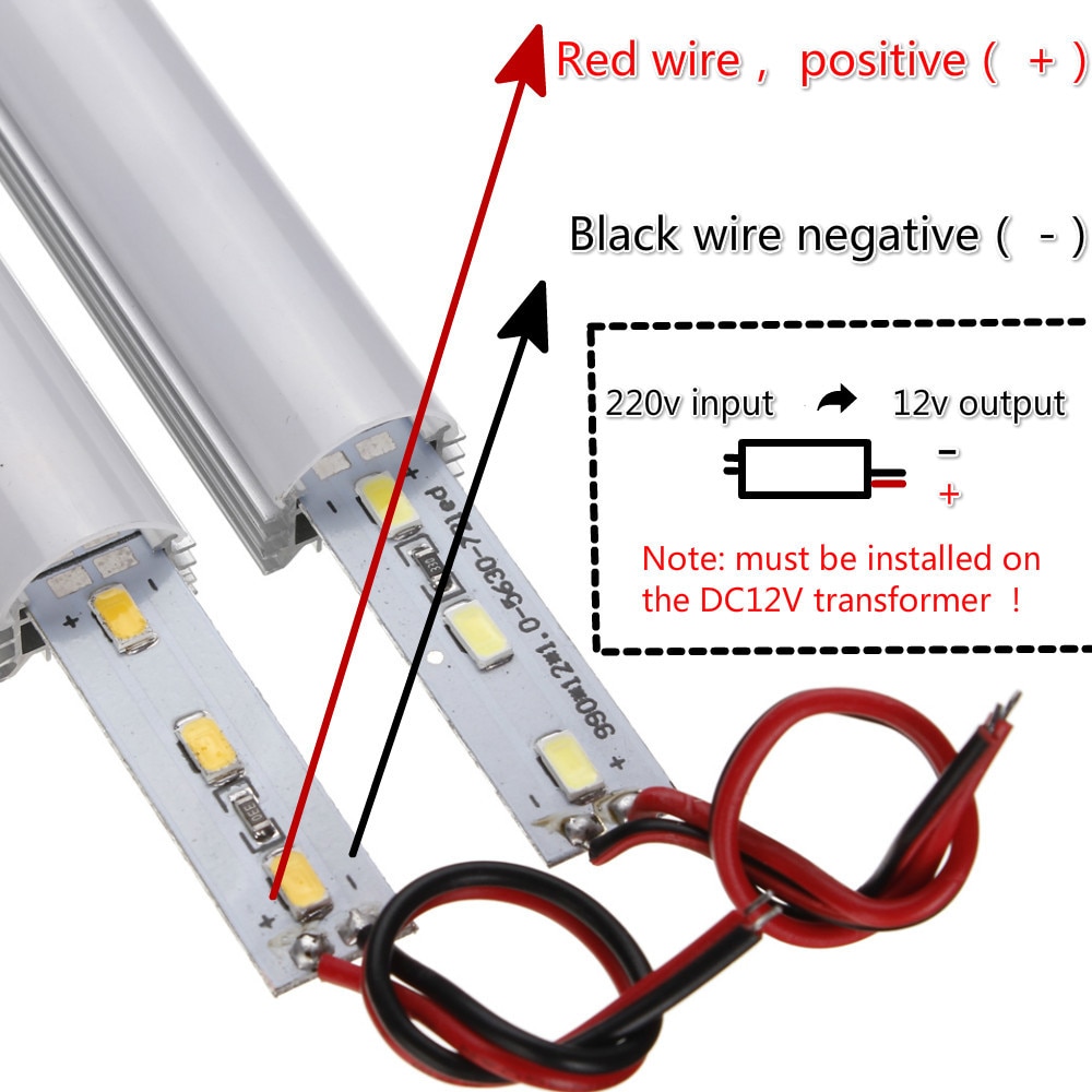 La barre de LED étanche allume le compteur de coffret économiseur d'énergie de bande rigide de l'intense luminosité LED de cc 12V 50cm 9W 5630 SMD 36