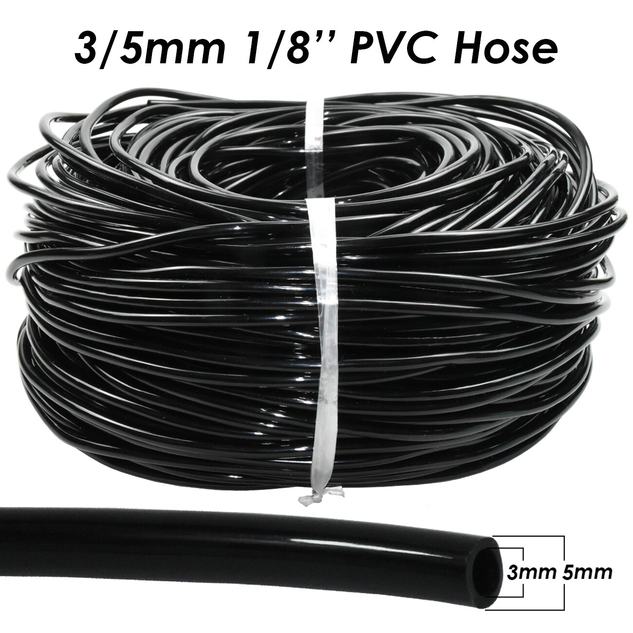 SPRYCLE 10-120M 3/5mm PVC Schlauch Micro Drip Bewässerung System w/ Puncher 1/8&#39;&#39; Garten schläuche Rohr Pfeil Tropf Pflanzen Gewächshaus
