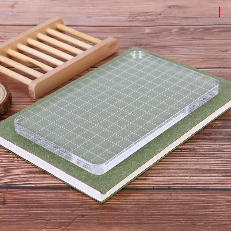 Acrylic Block Pad Clear Photo Album Decor Student Stickers Seal Stamp Block Handmade DIY Crafts Tools For Color Process