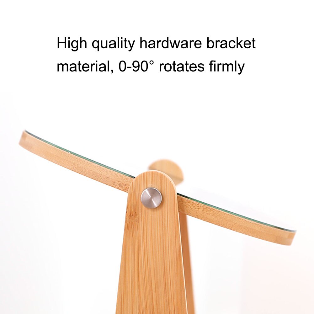 Wood stand Table Makeup Mirror Cosmetic Desktop Makeup MirrorS Beauty Dressing MirrorS Student Dormitory Book Mirror