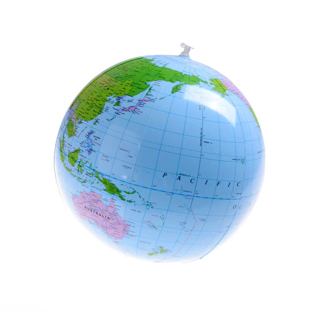 Inflate Globe Map Inflatable Earth World Teacher Beach Ball Geography Detailed Illustration Toy