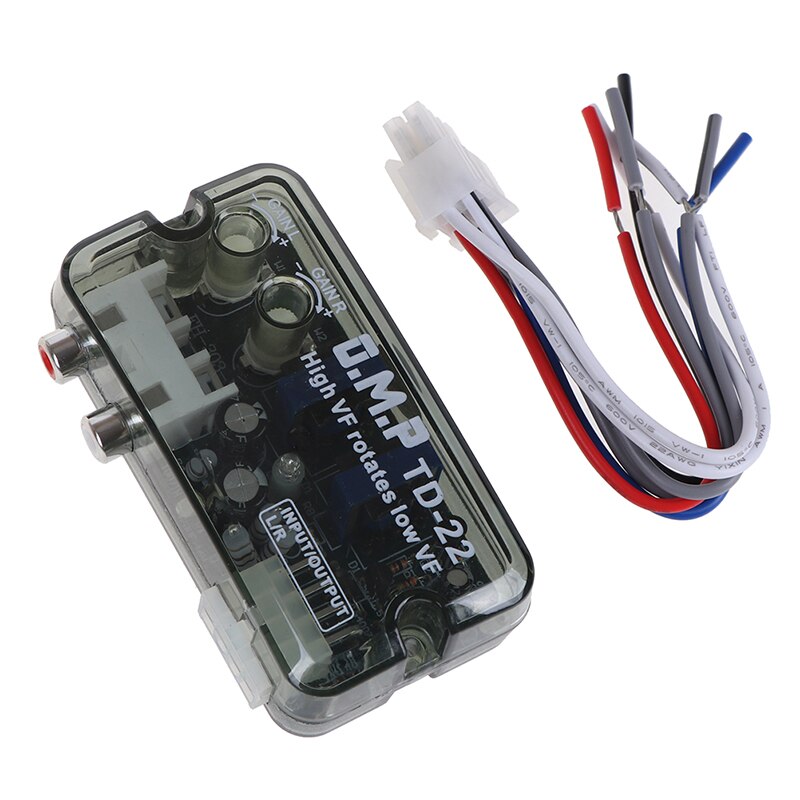 Auto Audio Converter 12V Rca Stereo Hoog Naar Laag Verstelbare Converter Adapter