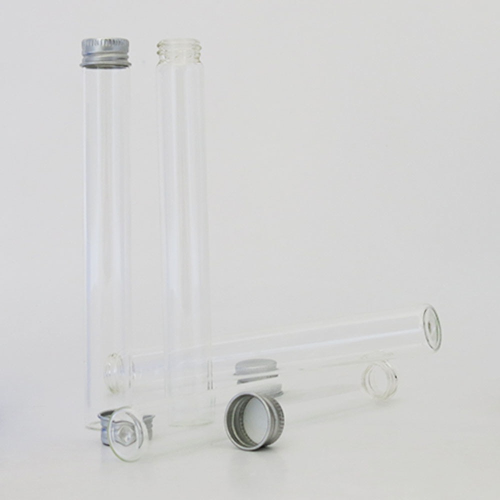 20x45 ml Lege Clear Schroef Hals Glazen Fles met Aluminium Deksels 45 cc Glazen Buis Container met Aluminium cap glazen flacon