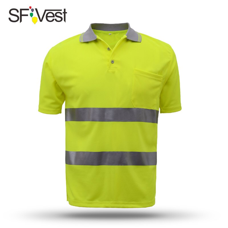 Hi vis t paita työturvallisuus vaatteet työvaatteet dry fit t paita lyhythihainen heijastava turvapaita: Ts05 / Xxl