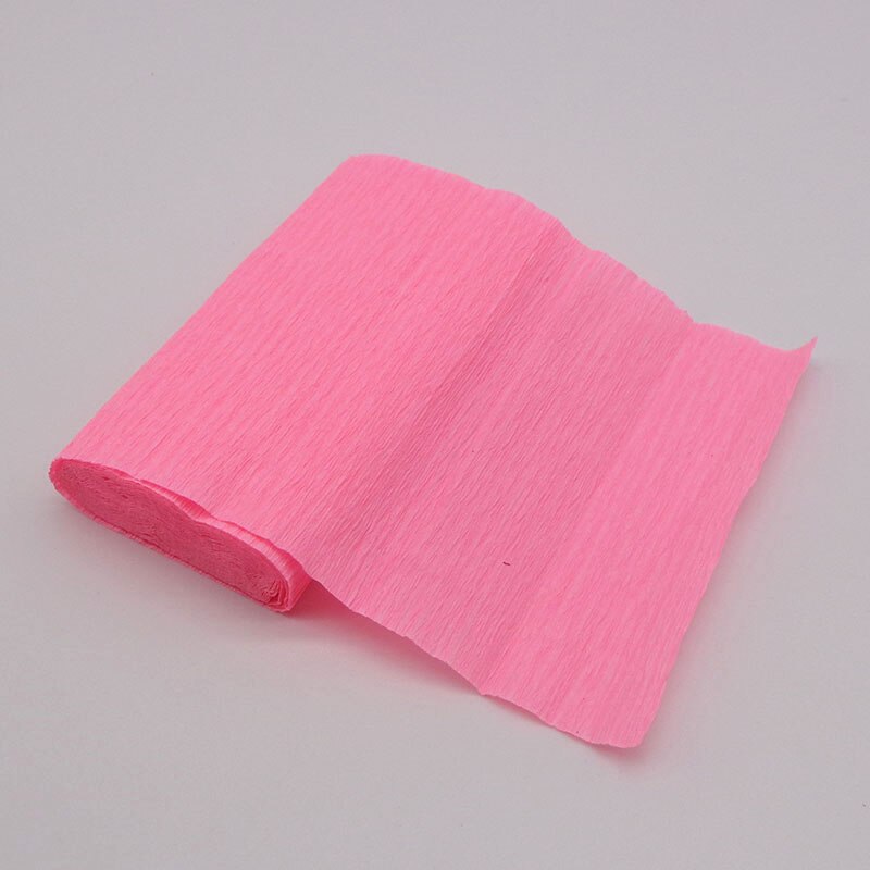250*15cm Crinkled Crepe Paper Flower Wrapping Craft DIY Paper Streamer Scrapbooking Origami Party Decoration Packing Material: Pink