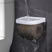 Soporte de papel higiénico a prueba de agua, estante de almacenamiento para teléfono móvil, bandeja de papel higiénico, rollo de soporte para papel de cocina, caja de almacenamiento, bandeja: Black