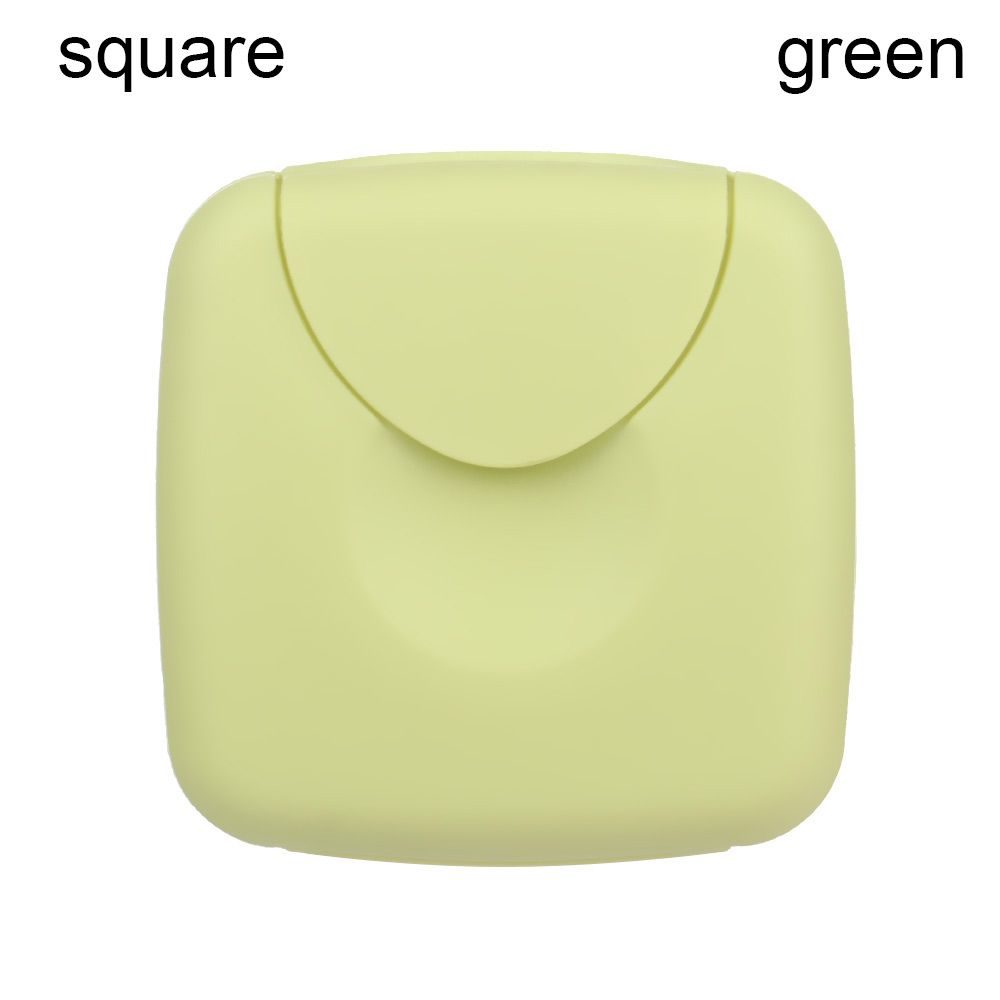 Tampons Opbergdoos Reizen Levert Oortelefoon Case Zeep Dozen Tampon Container Katoen Sliver Organisator Sieraden Houder: green-square