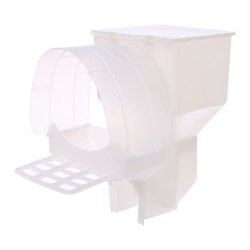 Pigeon Pigeon Feeder Automatic Single Hole Feeding Case Hanging Cage Birds Parrot Food Dispenser Device Box Plastic Container
