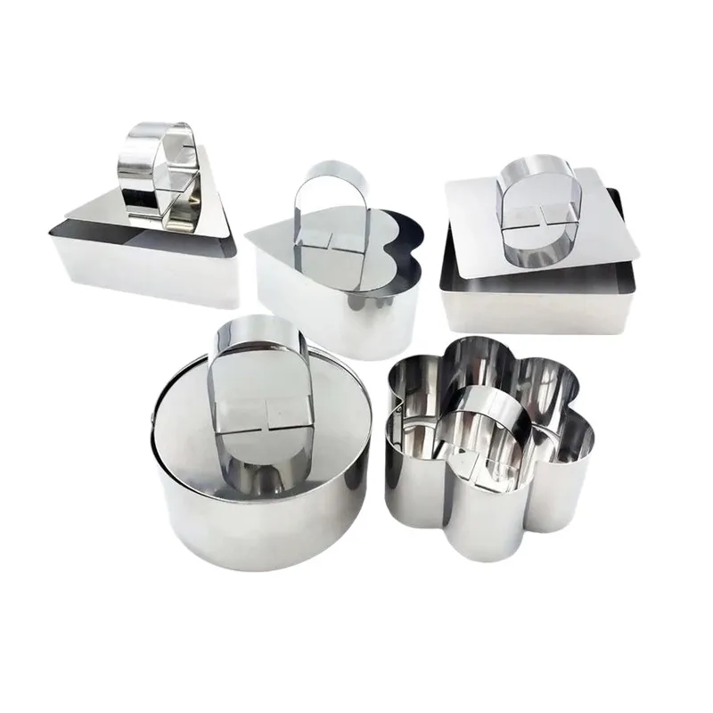 Molde de pastel de acero inoxidable, herramientas para hornear, utensilios de cocina para hornear, moldes para pasteles DIY, cupcakes, ensalada, postre, herramientas de decoración, molde para flores