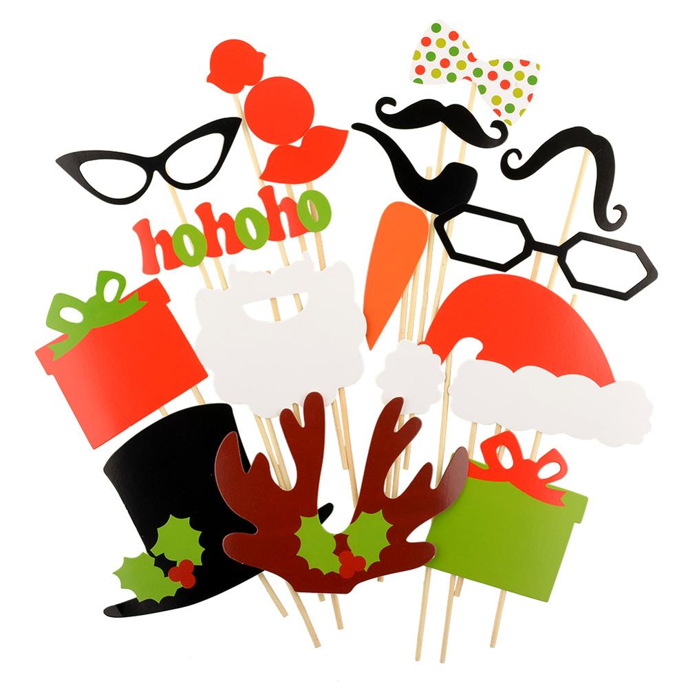 17pcs Funny Photo Booth DIY Photo Props Decoration Wedding Birthday Christmas Party Favor Mask Photography Event Supplies