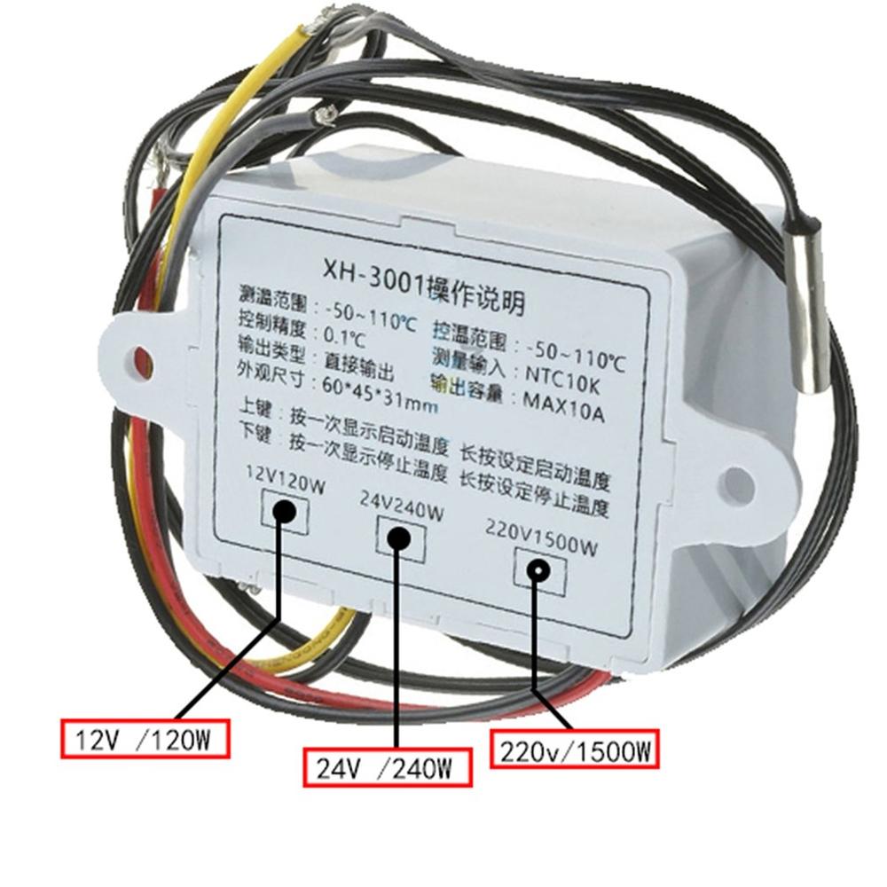 Snabb xh -w3001 digital termostat temperaturomkopplare mikrodatorn temperaturkontroll temperaturkontrollbrytare