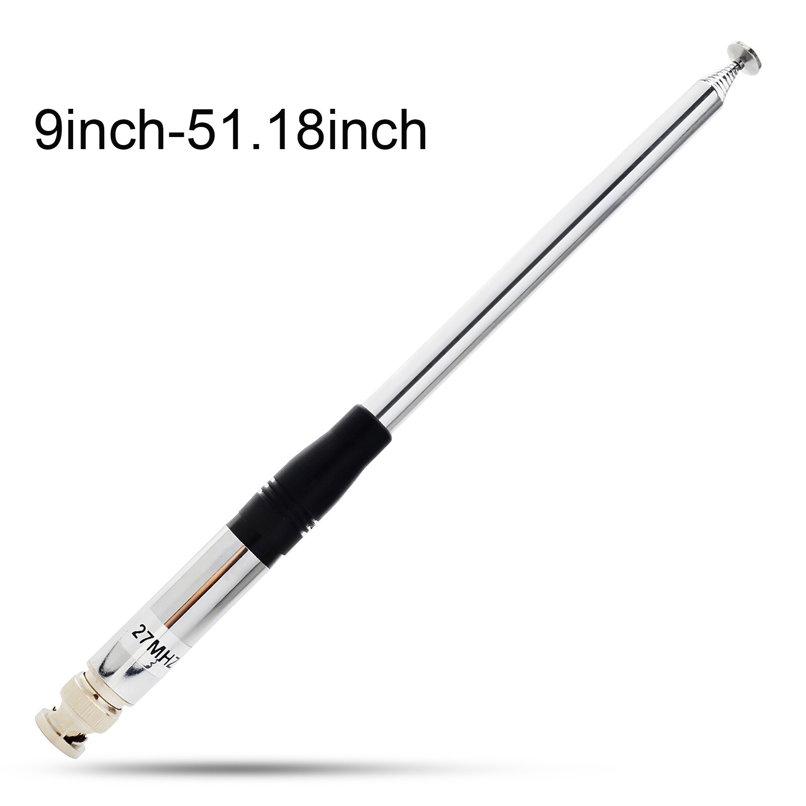 Antenne Radio CB Télescopique, 11 Mètres, 27Mhz, BNC, 130cm, 51.18 Pouces, pour Radio CB asile ra HH50WXST HH50 Midland Alan42 75-822