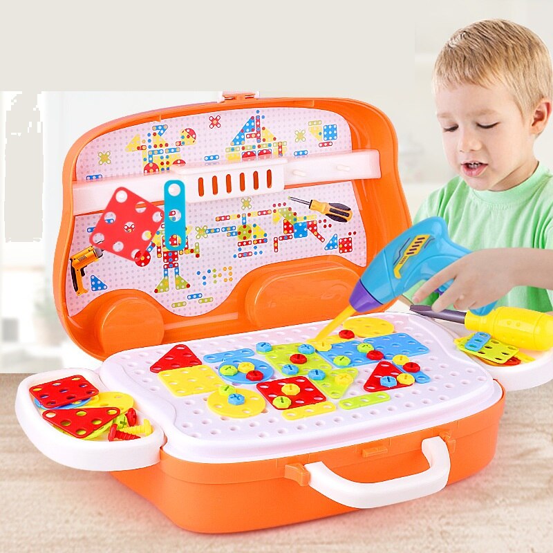 Children Early Educational Toys Play House Game Simulation Maintenance Tools Kids Hand Working Skills Exercise Draw-bar Box