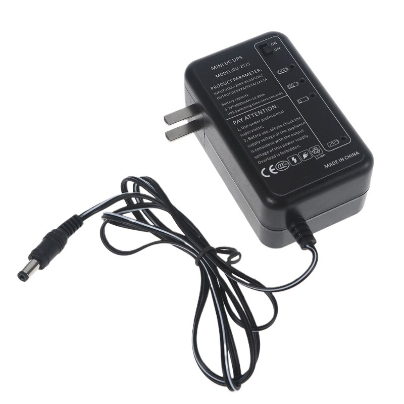 4000mAh 5V 9V 12V UPS Uninterrupted Backup Power Adapter 5.5x5.1mm Output Battery Pack for WiFi Router Modem Camera
