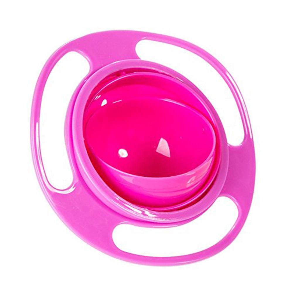 Magic Gyro Bowl 360 Rotate Spill-Proof Infants Toddler Baby Kids Training Feeding Bowl No Spill Baby Bowl Children's Safety: Red