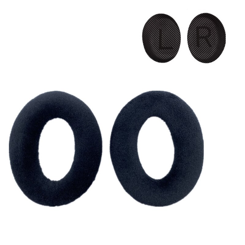 Vervanging Oorkussens Voor Bose QC35 Voor Quietcomfort 35 & 35 Ii Hoofdtelefoon Memory Foam Oorkussens Met crowbar: black flannel