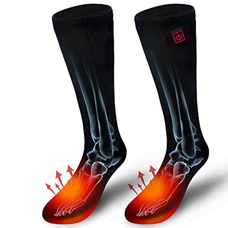 Batterie Rechargeable chaussettes chauffantes électriques chauffées chaussettes réglables pour femmes hommes hiver ski en plein air cyclisme Sport garder au