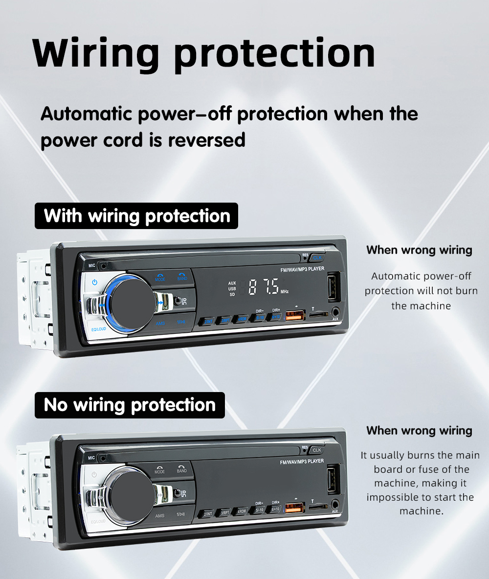 Reproductor estéreo de Radio para coche reproductor MP3 Digital Bluetooth JSD-530 520 60Wx4 FM Audio estéreo música USB/SD con entrada auxiliar en el tablero