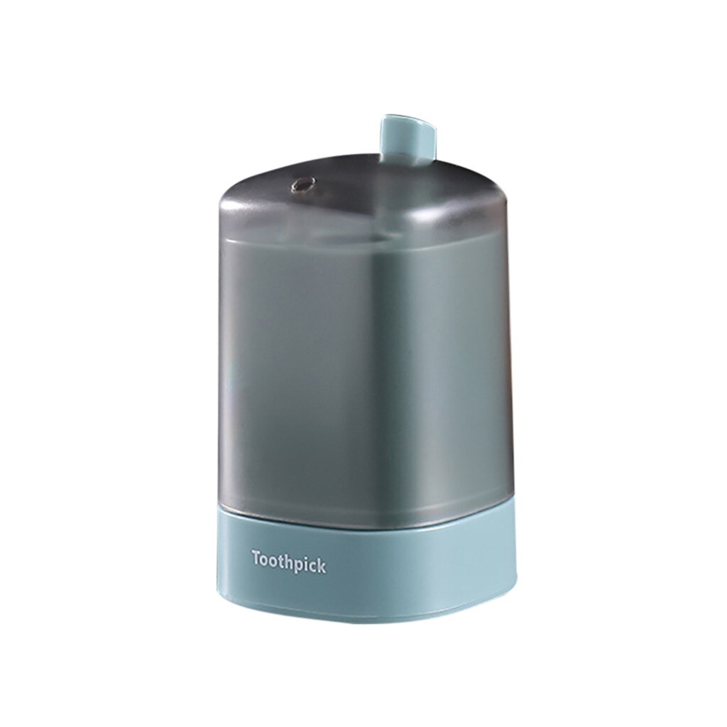 Dispensador de mondadientes automático, dispensador de mondadientes portátil, dispensador de palillos automático de algodón, organizador de hisopo decorativo: green