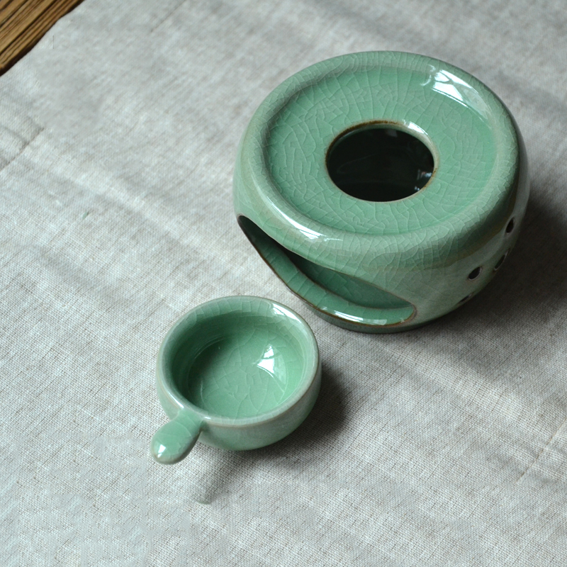 Varm te komfur keramisk porcelæn varmelegeme stearinlys opvarmning lysestage teselskab tilbehør tekande tekande holder base dekor håndværk: C stil