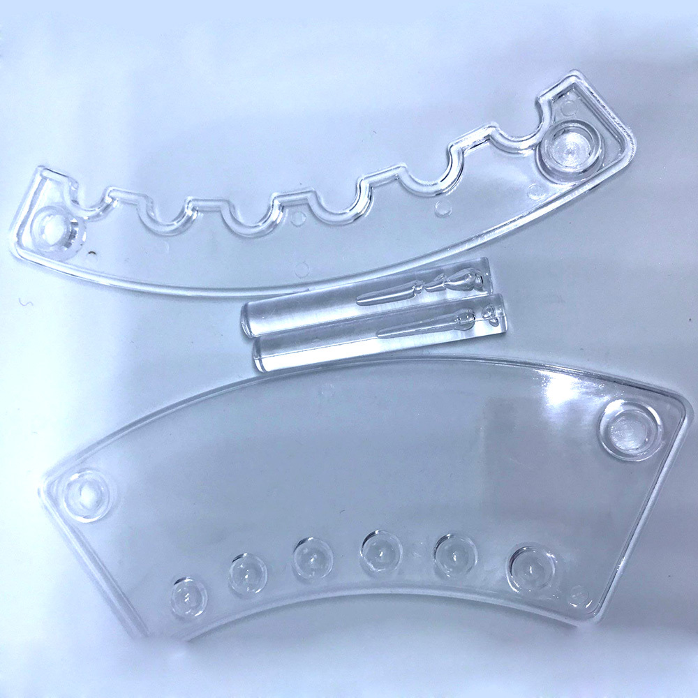 6 Slot Plastic Pen Jewelry Display Holder Stand Rack Clear White Pen Holder Office Desk stationery organizer