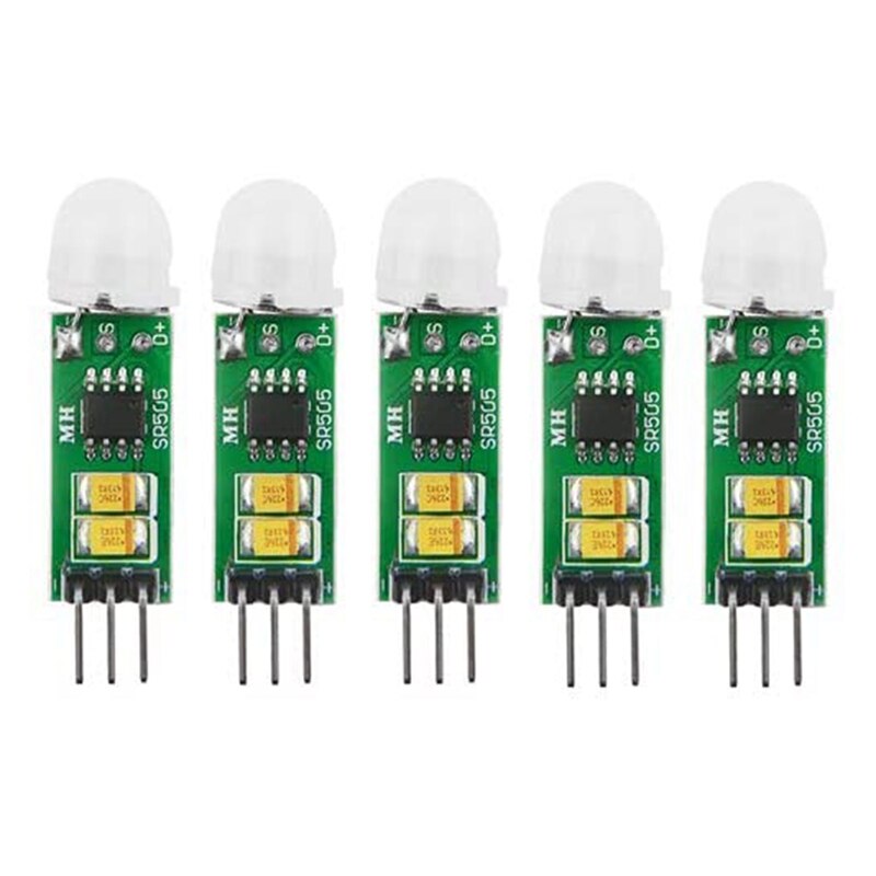 5Pcs HC-SR505 Micro-Body Sensing Module Pir Bewegingsmelder Schakelaar Module Hoge Efficiency Digitale Meting: Default Title