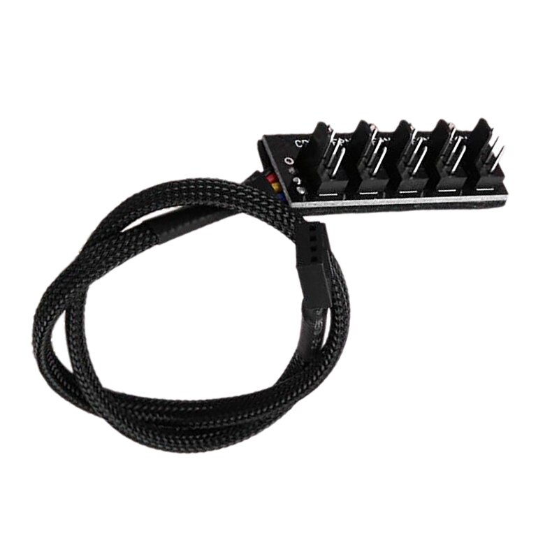 Computer Case Fan Hub One Point Five Pwm Fan HUB Package Nylon Mesh 4Pin Temperature Control One Drag Five 40cm