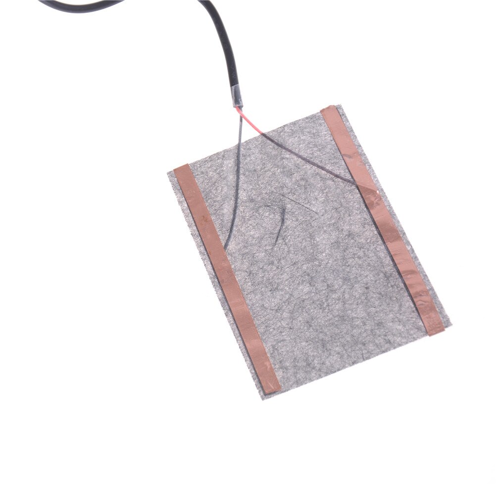 2pc 5V Carbon Fiber Heating Pad USB Heating Film Electric Infrared Fever Heat Mat Winter Warm Arm Waist Heat Glove 10cm*8cm