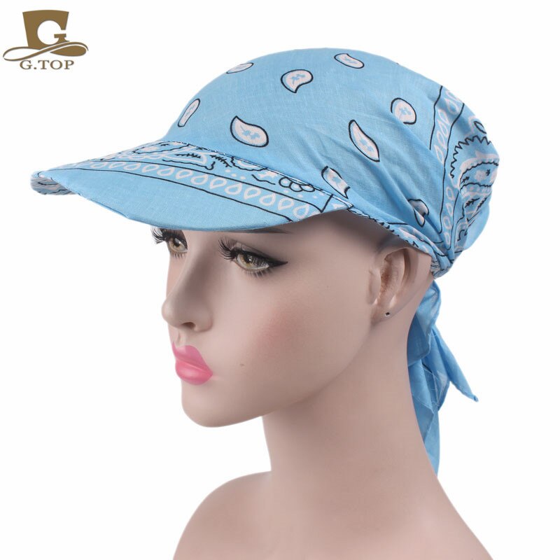 Women Summer Sun Hat Flower Straw Wide Brim Beach Bohemia Cap Visors: Sky Blue