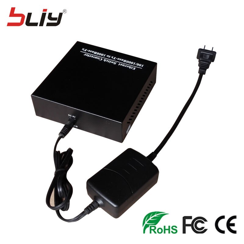 Bliy – convertisseur de média 9 ports, 1 gigabit ethernet, 8 commutateurs rj45 fibre optique, commutateur poe olt ftth epon onu, 1000Mbps