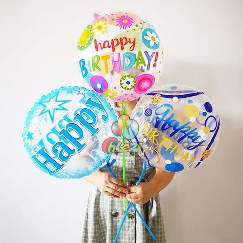 7 stk 18 tommer gennemsigtig fødselsdagsfolie balloner voksen fødselsdagsfest dekoration børn helium ballon tegneserie globos baby shower
