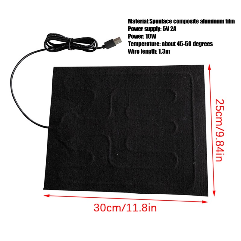 5V Usb Pet Warmer Verwarming Pad Elektrische Verwarming Pad Winter Warm Tapijt Carbon Fiber Verwarming Pad Handwarmer