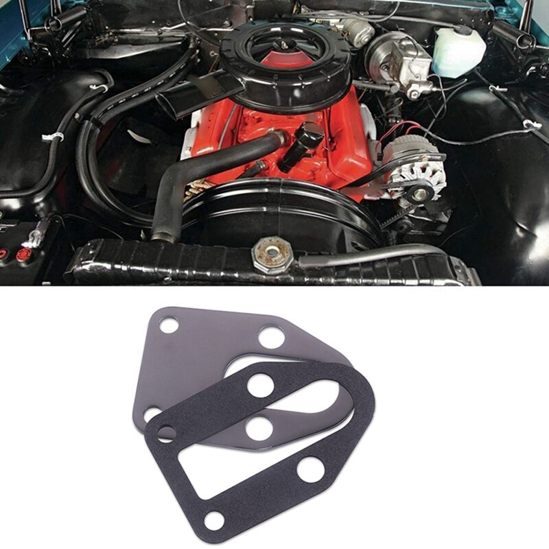 Fuel Pump Mounting Plate and Gasket for Chevrolet SB 283 305 327 350 383 400 Engine