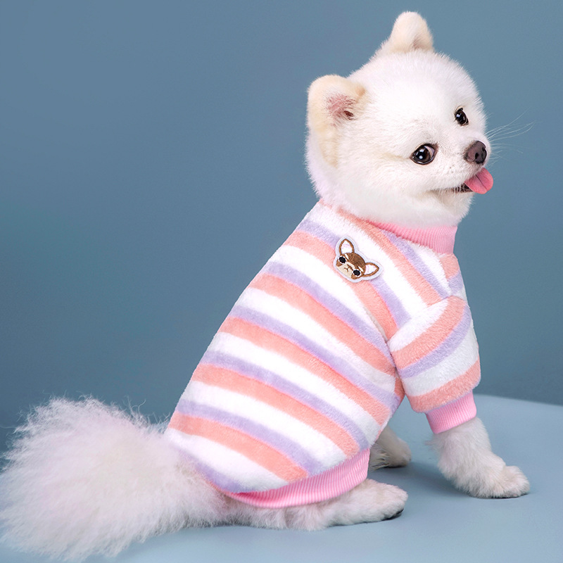 Winter Puppy Hond Kleding Flanel Zachte Honden Jasje Regenboog Hond Sweatershirt Chihuahua Kleding Voor Kleine Honden Kostuum