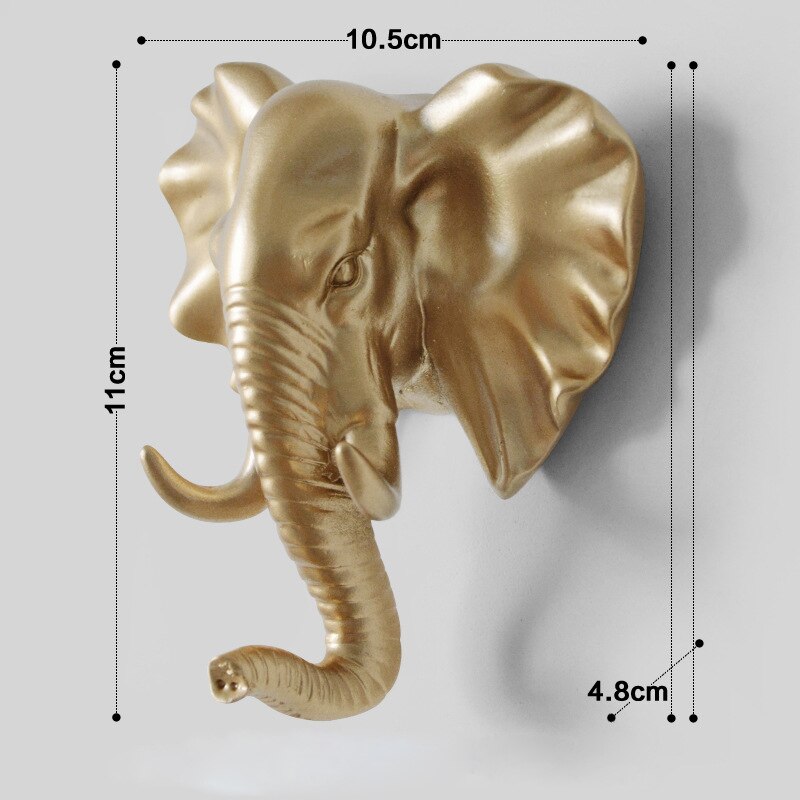 Kleding Cap Display Rekken Kleerhanger Room Decor Creatieve Herten Hoofd Dier Zelfklevende Haak Sleutels Muur Sticky Mount Houder: E