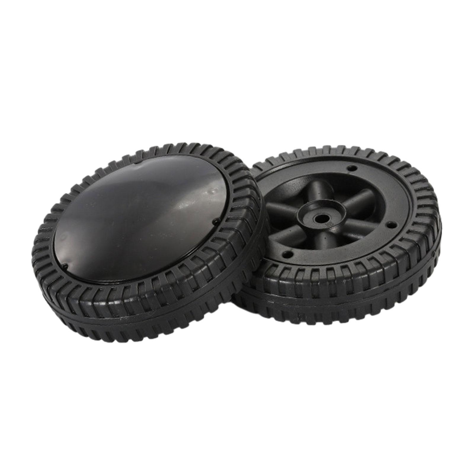 2x grillwielen, 15cm zwarte plastic wielen, handkarbanden, universeel vervangingsonderdeel voor barbecues, de meeste barbecuegereedschappen en accessoires.