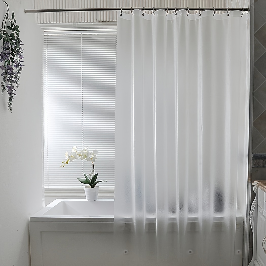 1pc gjennomsiktige dusjforheng i plast med 12 kroker og 3 magneter, vanntett og muggbestandig stoffbadeforheng, baderomsdekor: 180 × 200cm