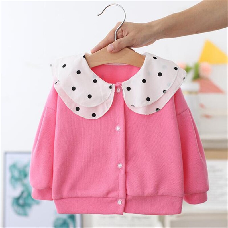 Veste Cardigan pour enfants à manches longues, couleur bonbon, point col rond, veste pour bébés, vêtement pour filles, collection haut tricoté
