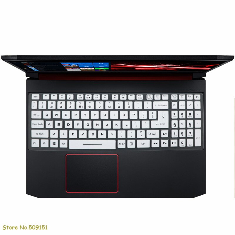 Til acer aspire nitro 5 an515-44 an515-54 an515-55 an515-57 15.6- tommer predator gaming laptop tastaturbeskytter cover: Hvid