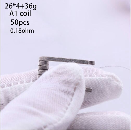 XFKM Ni80 Heating Wire Prebuilt coil Clapton Super Juggernaut alien coil For Serpent Mini RTA RDA RBA Atomizer Tank 50coils/ box: 4-26-a1-50