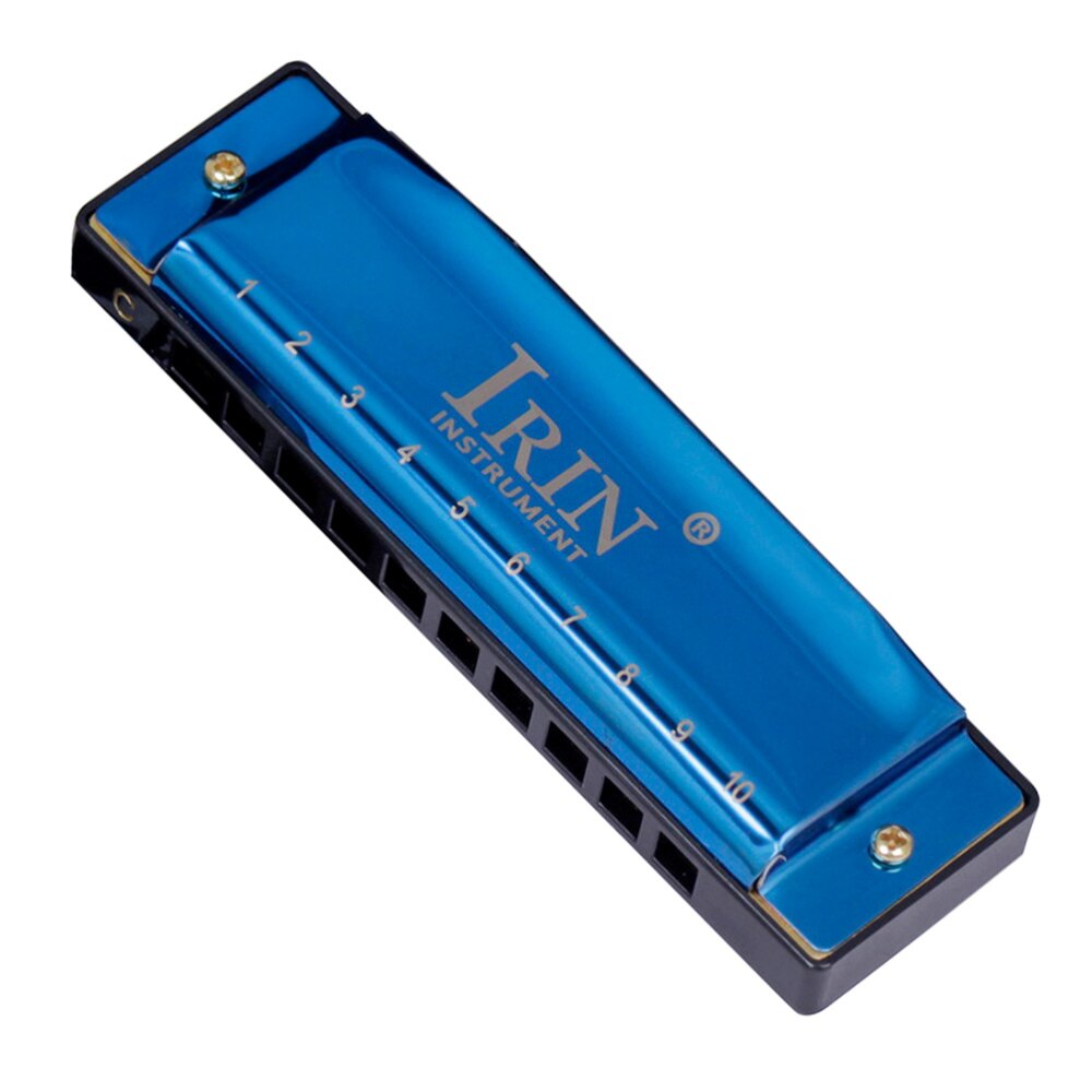 Blues Harp 10 Holes 20 Tone Harmonica Packed With A Box Playing Instruments Small Instruments (Black with Cleansing Towe