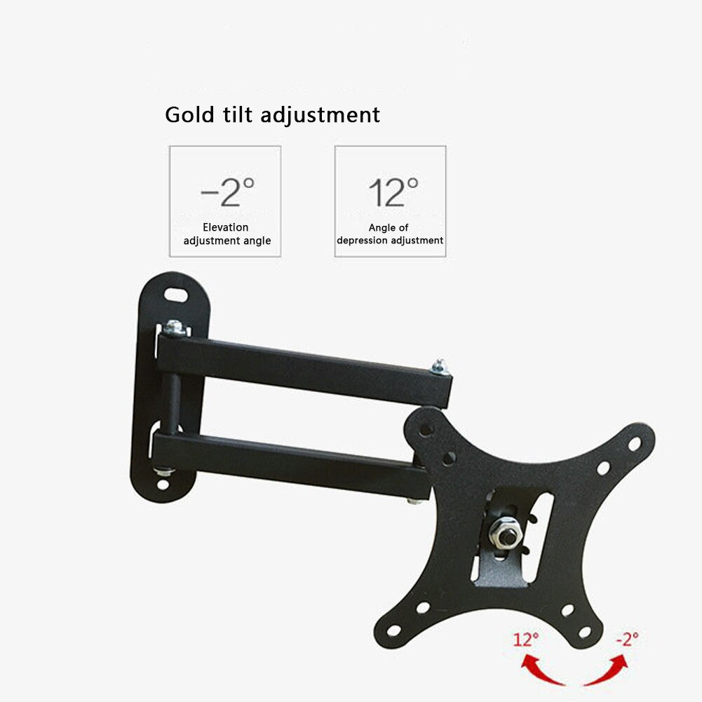 17-32inch Universal Wall Mounted Rotatable Living Room Adjustable Angle Screen TV Bracket Easy Install Telescopic Rack Hanging