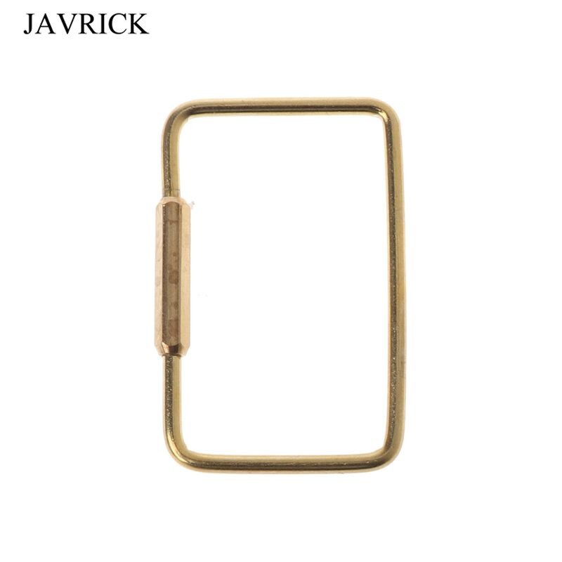 1Pc Simple Brass Key Chain DIY Keychain Ellipse Oval Shape Screw Lock Key Ring Clip Hanging Holders Accessories For Jewelry: 1