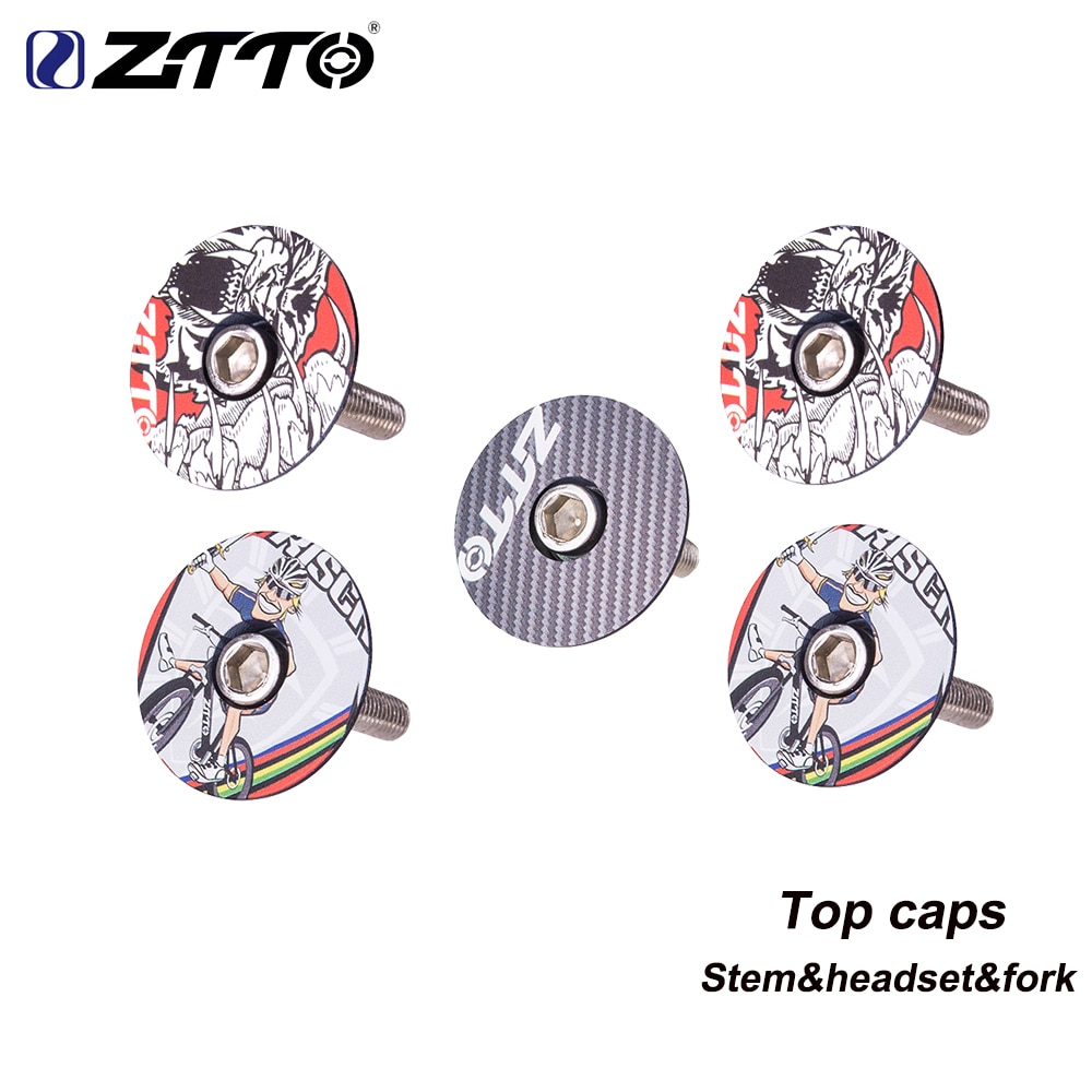 ZTTO MTB Fiets Headset stem Top Cover Cap vork 1-1/8 "Threadless Headsets Onderdelen Weg Mountainbike Aluminium legering