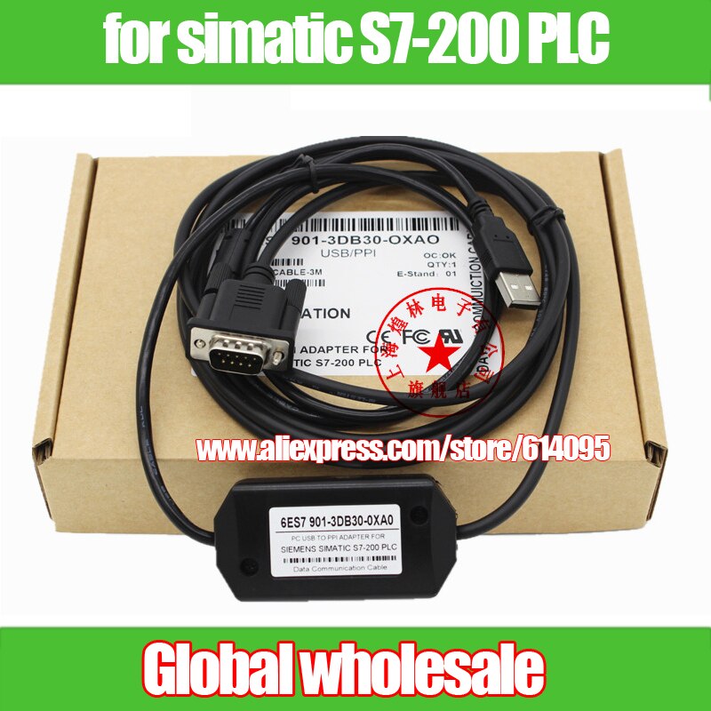 1 stk pc usb til ppi adapter / usb-ppi+ programmeringskabel til simatic  s7-200 plc og  tp170 touch panel 6 es 7901-3 db 30-0 xa 0