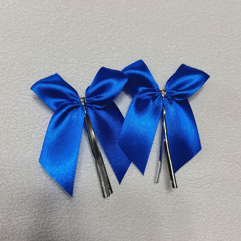100pcs Multiple Colors Satin Ribbon Bowknot Sealing Wire Bakery Packing Birthday Party Bows For Wedding Decoration 6CM
