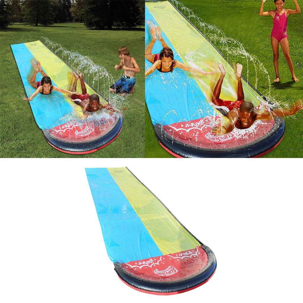 Kids Summer Watersports Super Water Slide Lanes Double Surfboard