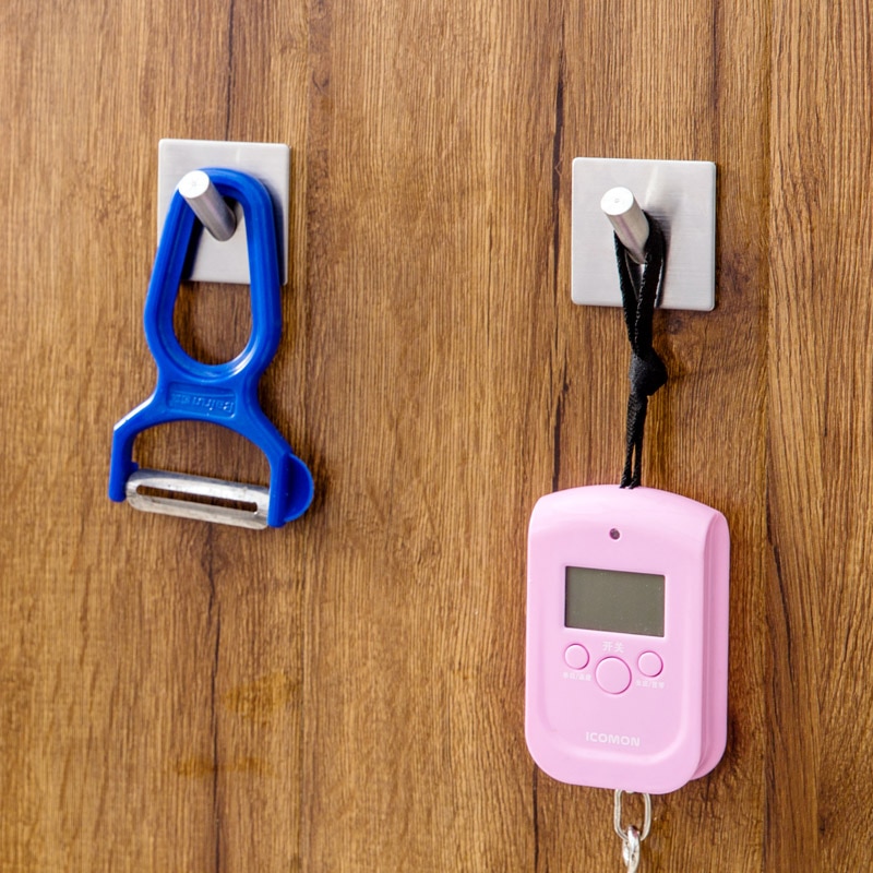 3M Self Adhesive Wall Door Back Hooks Heavy Duty Stainless Steel Clothes Hanger Bathroom Kitchen Towel Rustproof Hook